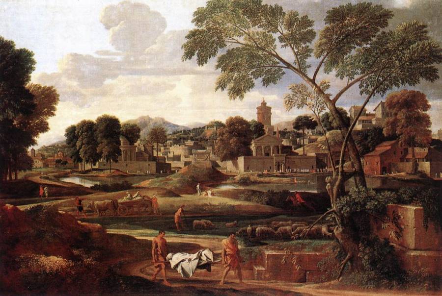 Poussin Nicolas - Landscape with the Funeral of Phocion.jpg